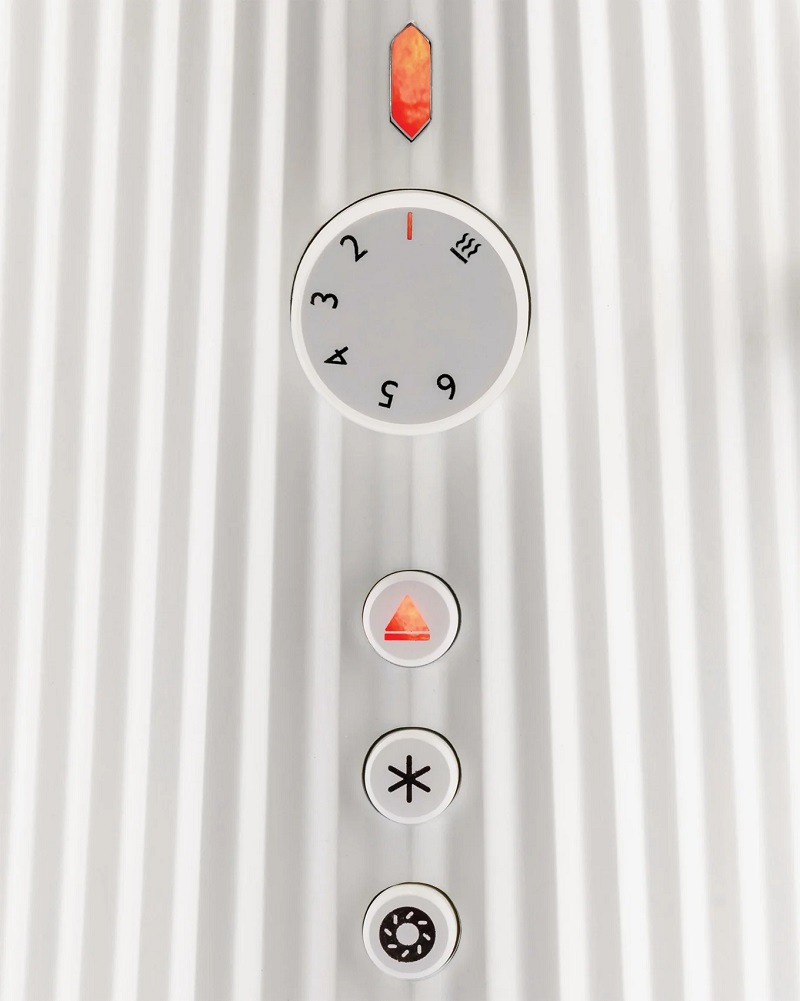 Alessi - Plissé, lång brödrost med dubbla fack, MDL15 W